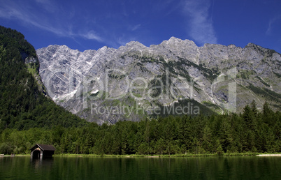 Der Königssee in den bayrischen Alpen