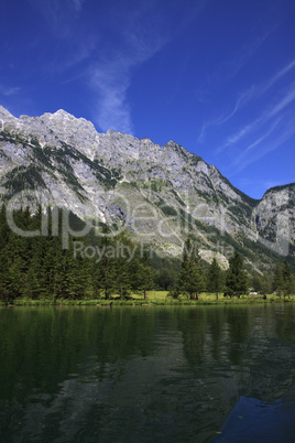 Der Königssee in den bayrischen Alpen