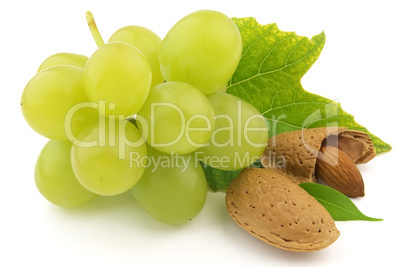 Almond with grapes