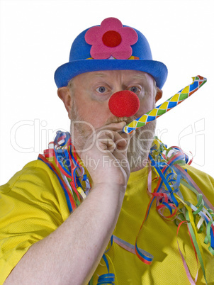 Clown mit Tröte