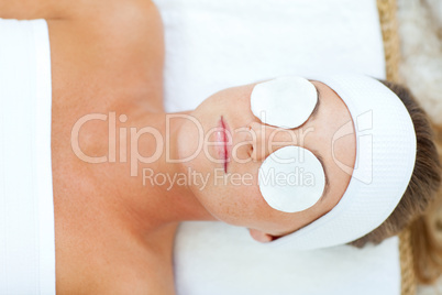 Relaxed woman having a spa treatment
