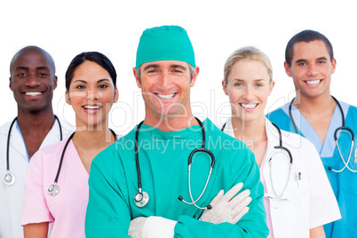 Portrait of successful medical team