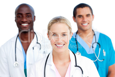 Portrait of enthusiastic medical team