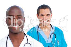 Portrait of charming male doctors
