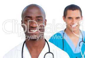 Portrait of handsome male doctors