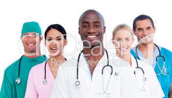 Portrait of positive medical team