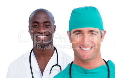 Close-up of two male doctors