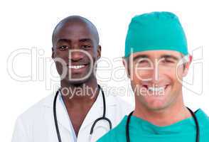 Close-up of two male doctors
