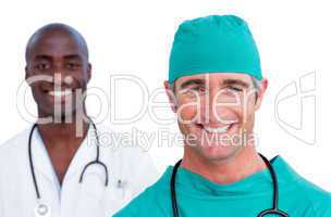 Portrait of two male doctors