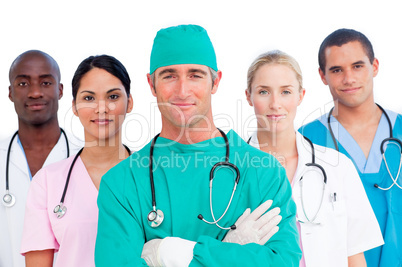 Portrait of multi-ethnic medical team