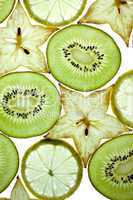 Früchtemix - Sternfrucht Kiwi  Birne Zitrone