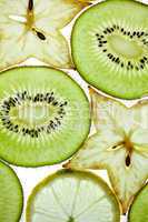 Früchtemix - Sternfrucht Kiwi  Birne Zitrone