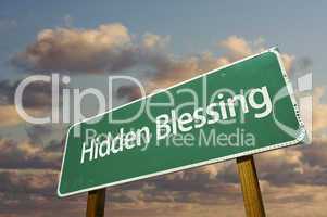 Hidden Blessing Green Road Sign.