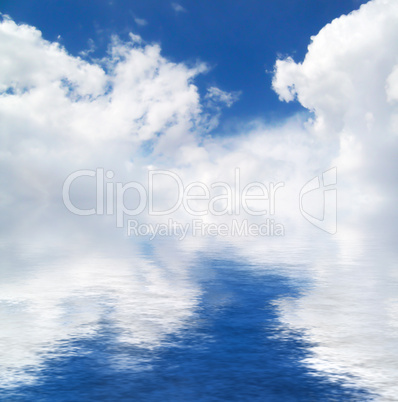 Sky, clouds and water