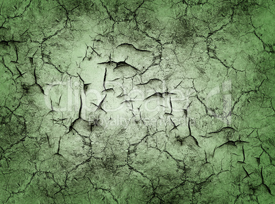 Green cracked background