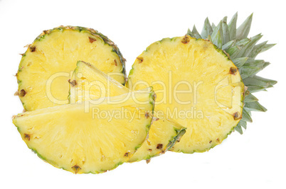 A cut pineapple