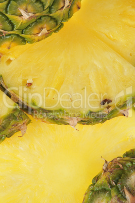 Pineapple as yellow background
