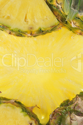 Pineapple as yellow background