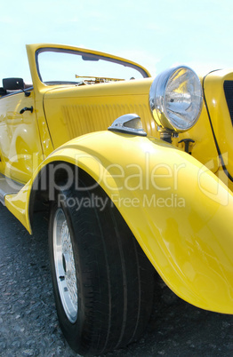 Classic yellow car