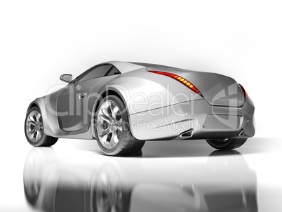 Sports car isolated on white background