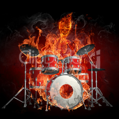 Fire drummer