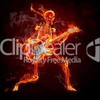 Fire guitarist