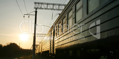 train on the railway track