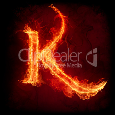 Fire letter K