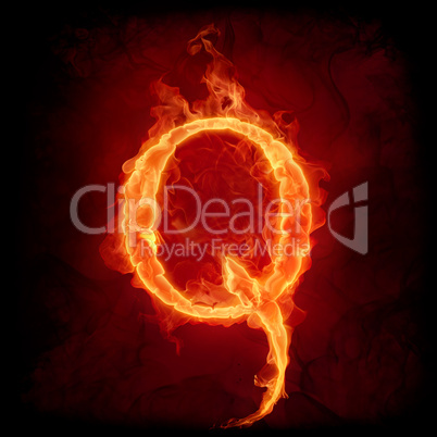 Fire letter Q