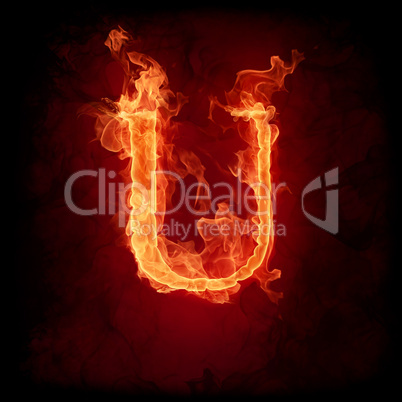 Fire letter U