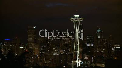 Downtown Seattle at dawn - time lapse