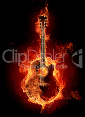 Brennende Gitarre