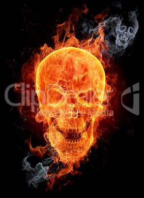 Fire skull