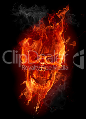 Fire skull