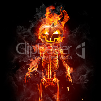 Halloween - Series of fiery illustrations