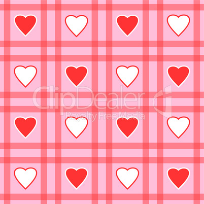 Valentine's day abstract seamless background with hearts