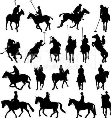 horseback riding silhouettes