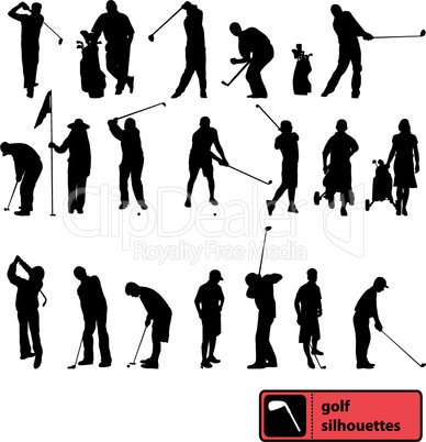 golf silhouettes collection