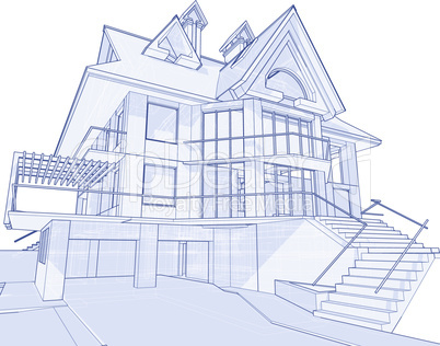 house - vector technical draw