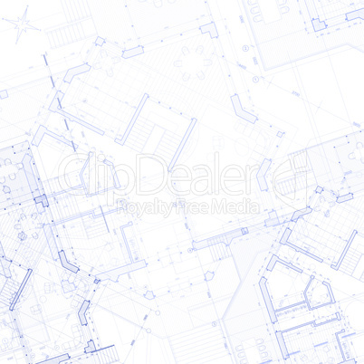 vector house plan - blueprint