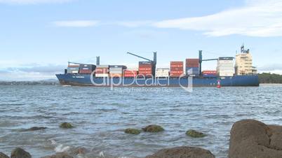 Container ship arrival in Port