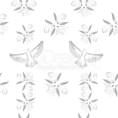Seamless vector floral background.