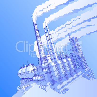 Chemical plant & technology background