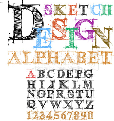 vector sketch alphabet