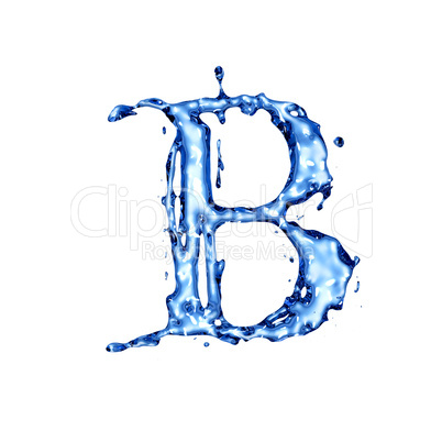 Blue water letter B