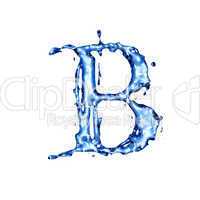 Blue water letter B