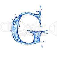 Blue water letter G
