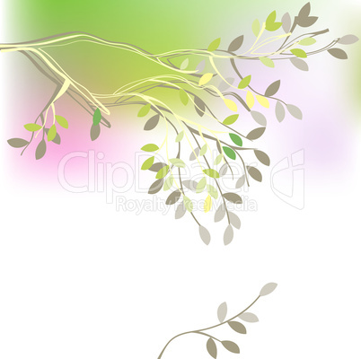 Background with spring branch