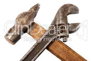 Hammer and spanner.