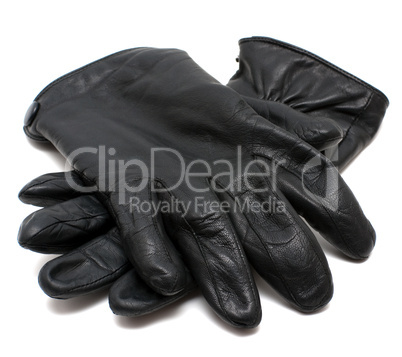 Winter leather gloves